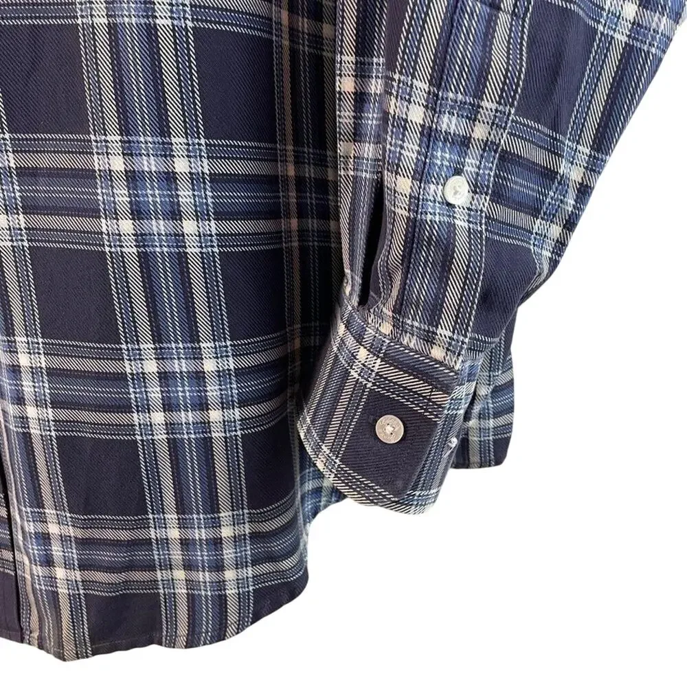 Bobby Jones Collection Blue Plaid Shirt Size Large